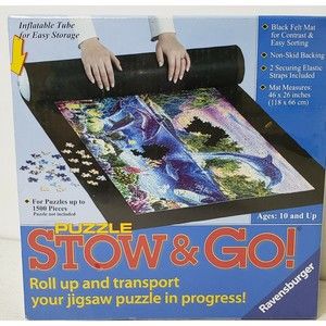 Ravensburger Puzzle Roll Up Mat & Transport Stow and Go up to 1500 pc  46" x 26"